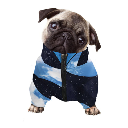 Sky And Space Yin Yang Print Dog Zip Up Jacket