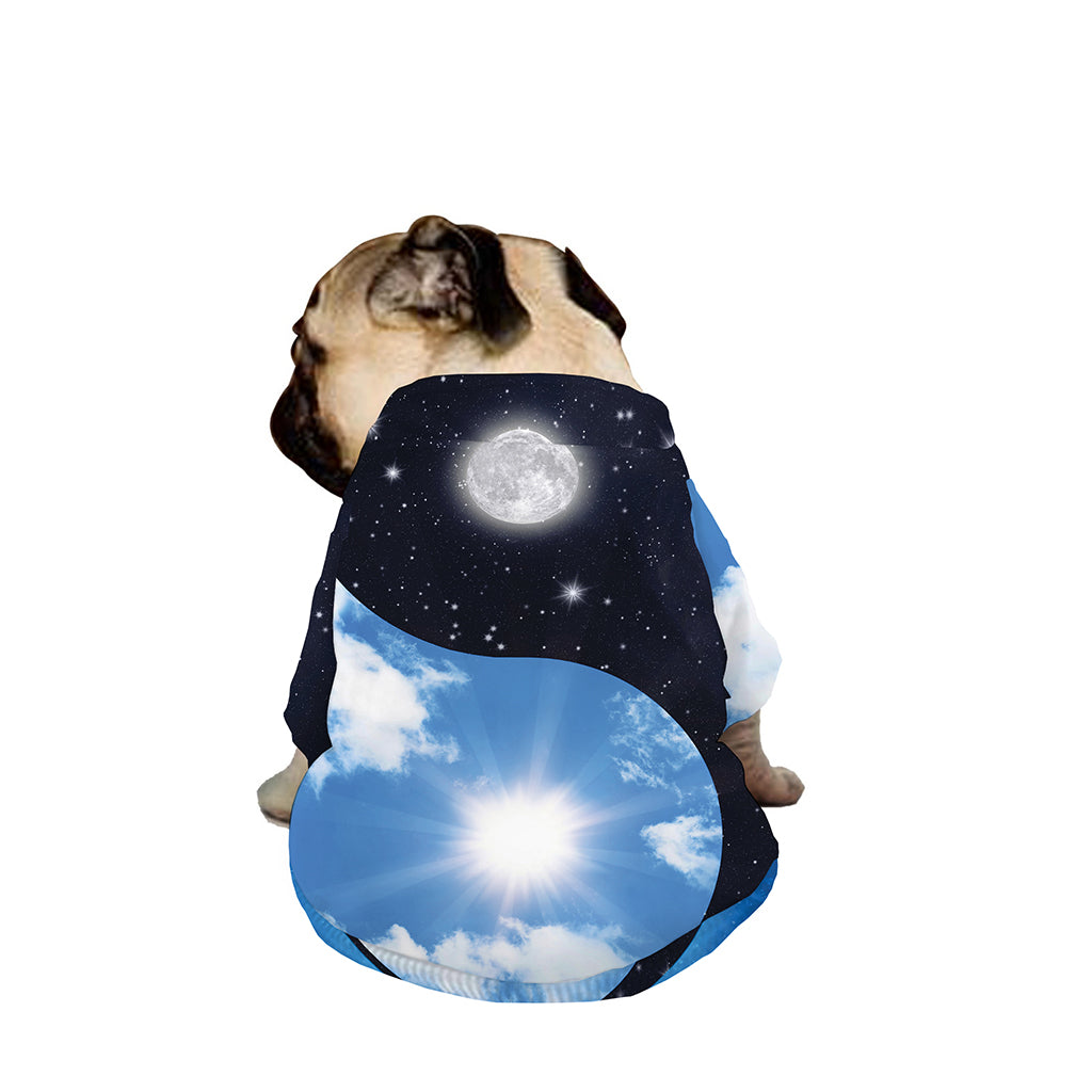 Sky And Space Yin Yang Print Dog Zip Up Jacket