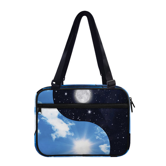 Sky And Space Yin Yang Print Double Strap Bible Bag