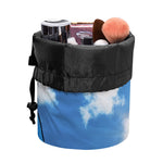Sky And Space Yin Yang Print Drawstring Makeup Bag