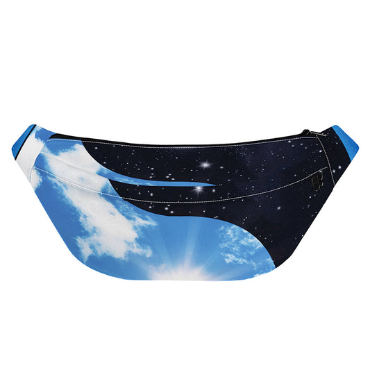 Sky And Space Yin Yang Print Fanny Pack