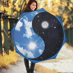 Sky And Space Yin Yang Print Foldable Umbrella