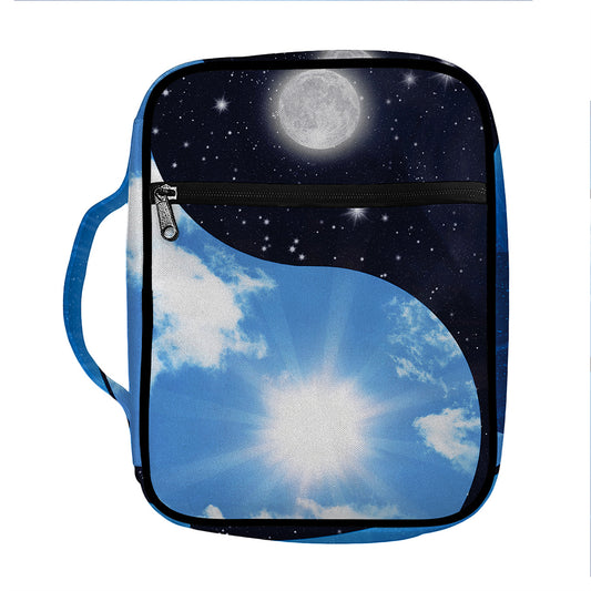 Sky And Space Yin Yang Print Front Pocket Bible Bag