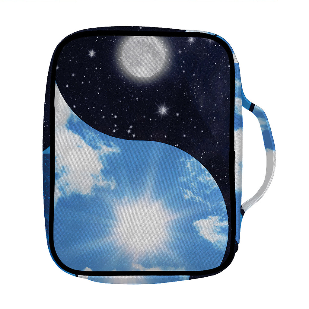 Sky And Space Yin Yang Print Front Pocket Bible Bag
