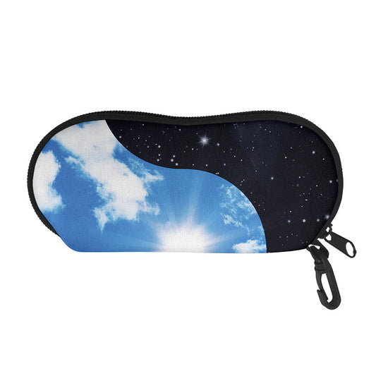 Sky And Space Yin Yang Print Glasses Case
