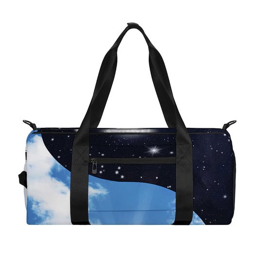 Sky And Space Yin Yang Print Gym Bag