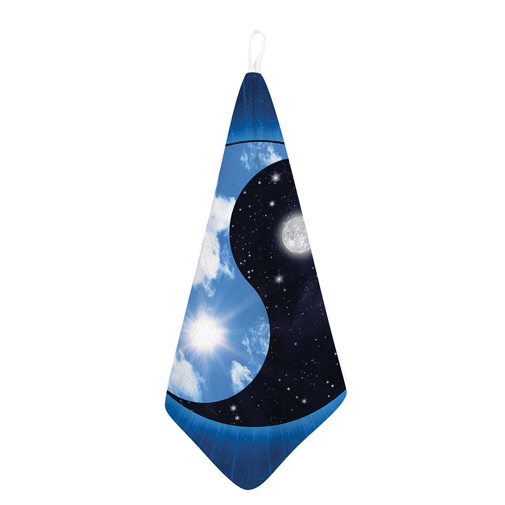 Sky And Space Yin Yang Print Hand Towel