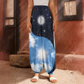 Sky And Space Yin Yang Print Harem Pants