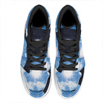 Sky And Space Yin Yang Print High Top Leather Sneakers