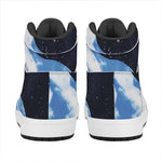 Sky And Space Yin Yang Print High Top Leather Sneakers