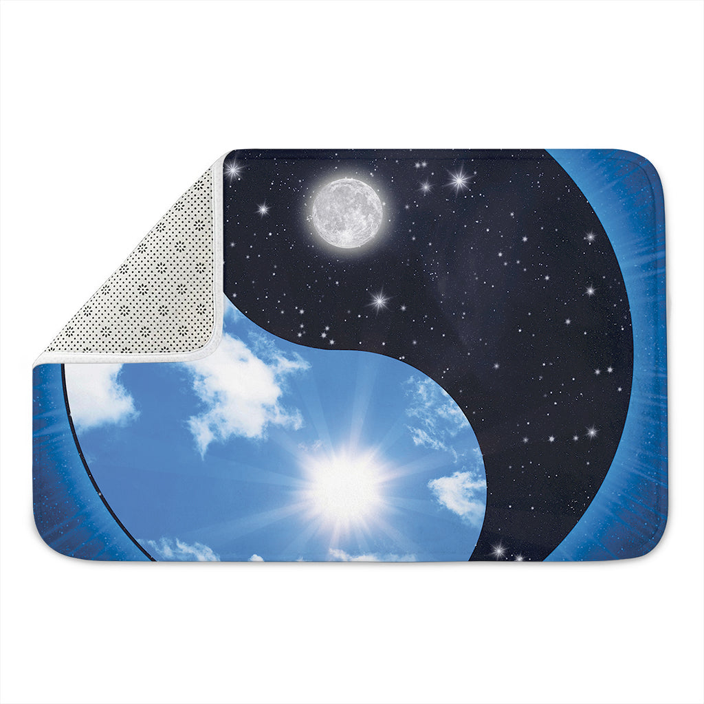 Sky And Space Yin Yang Print Indoor Door Mat
