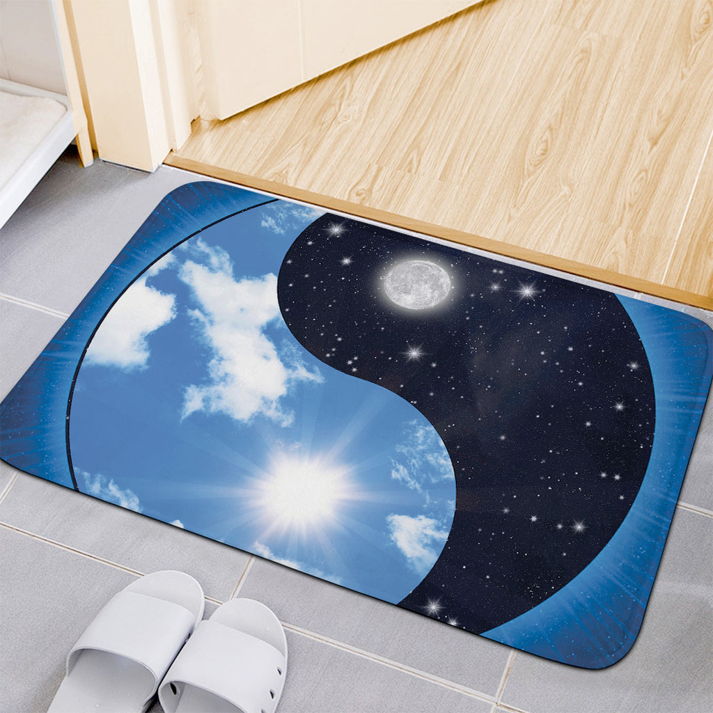 Sky And Space Yin Yang Print Indoor Door Mat