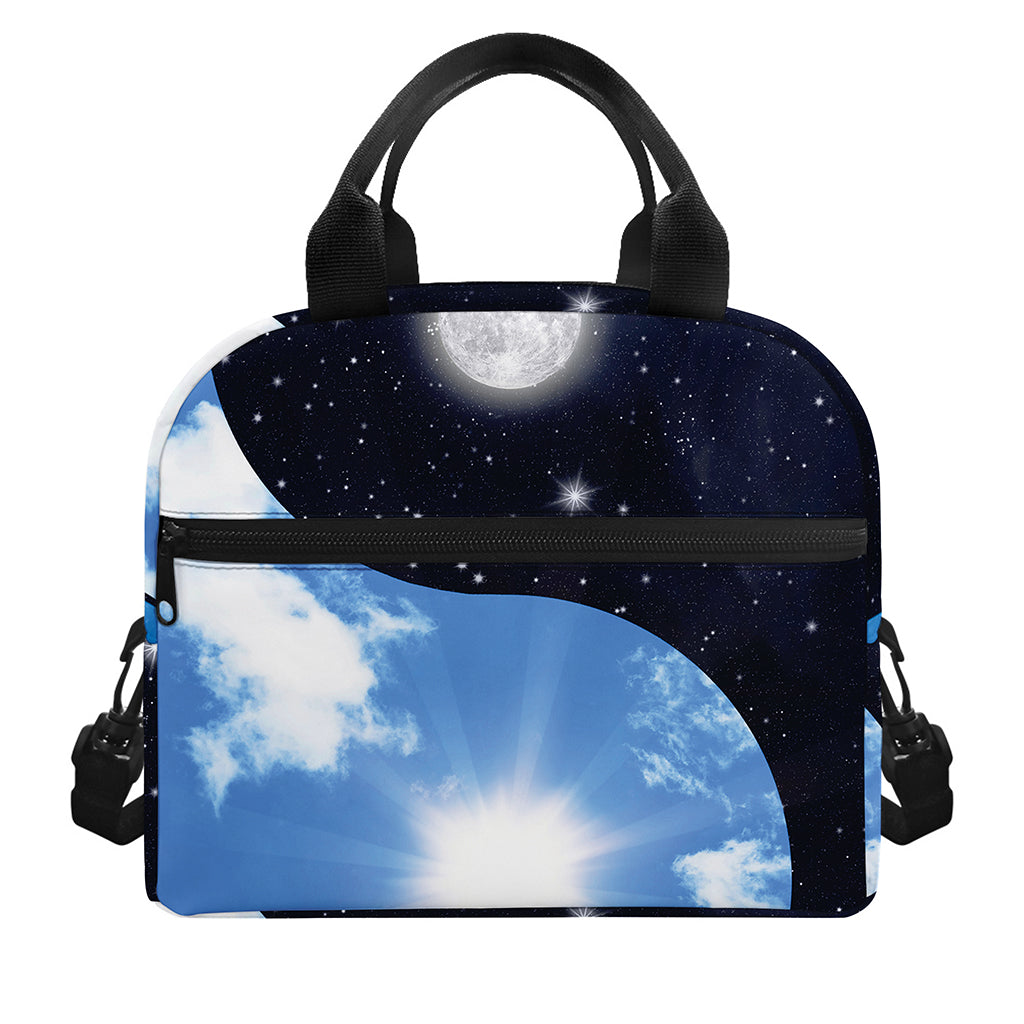 Sky And Space Yin Yang Print Insulated Lunch Bag