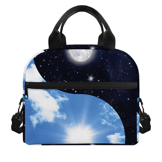 Sky And Space Yin Yang Print Insulated Lunch Bag