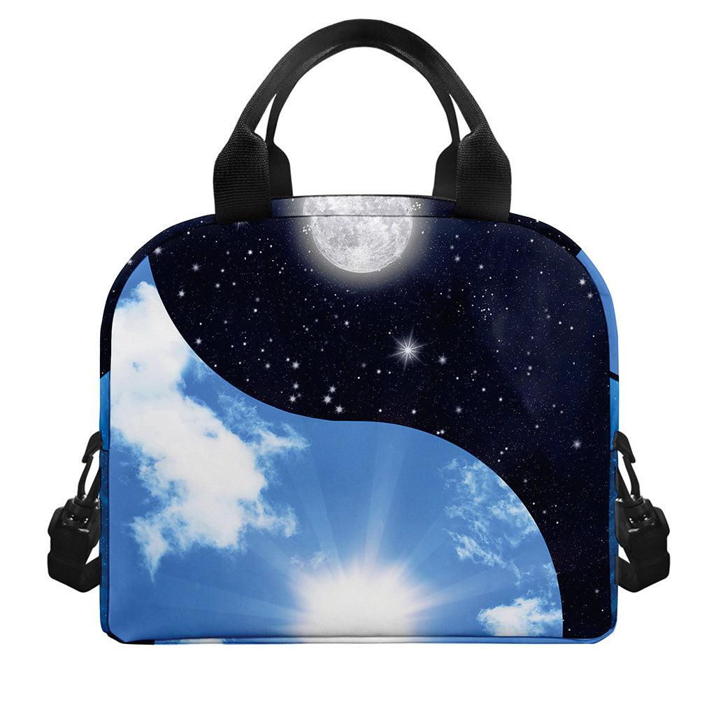 Sky And Space Yin Yang Print Insulated Lunch Bag