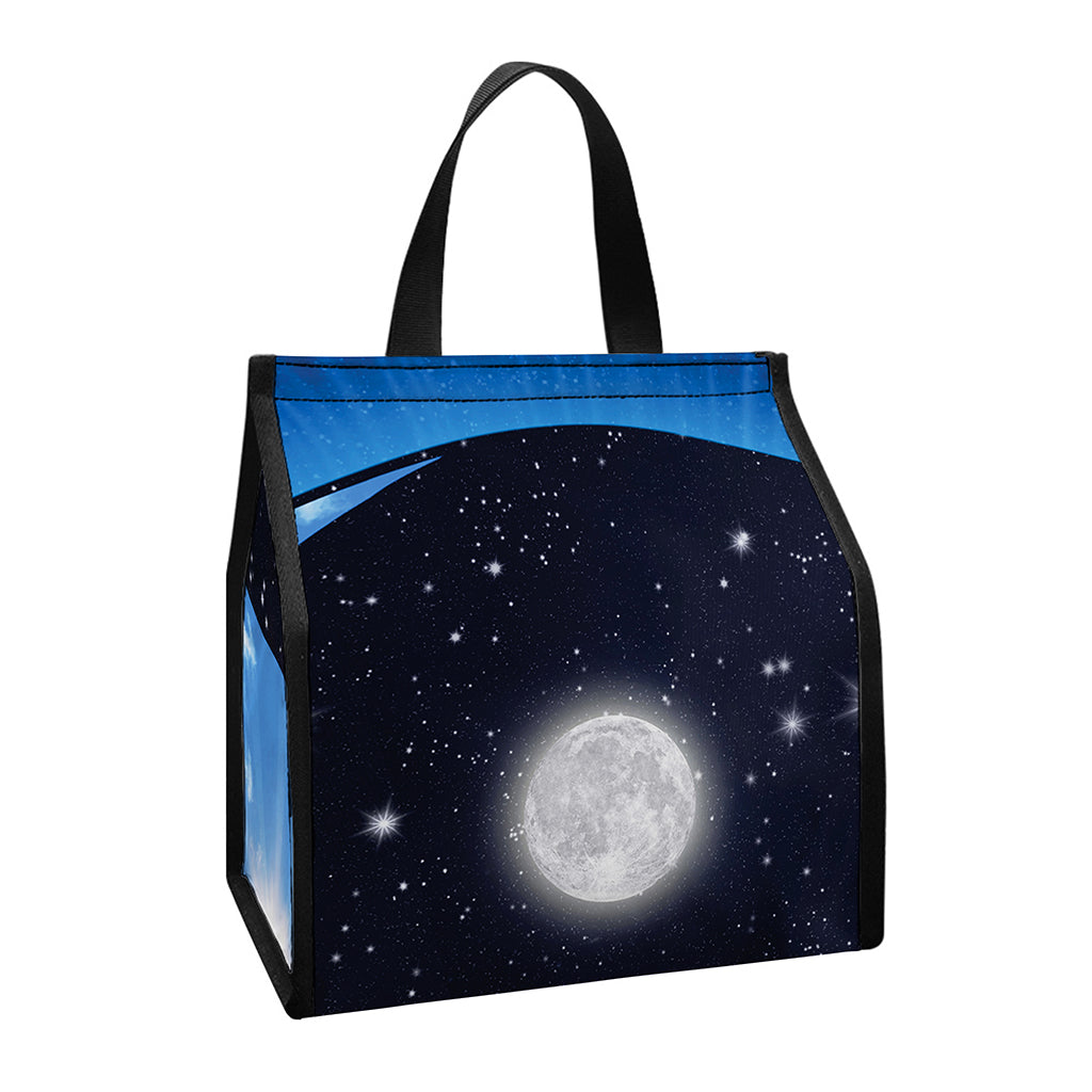 Sky And Space Yin Yang Print Insulated Lunch Tote