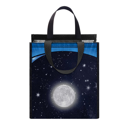 Sky And Space Yin Yang Print Insulated Lunch Tote