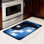 Sky And Space Yin Yang Print Kitchen Mat