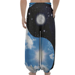 Sky And Space Yin Yang Print Lantern Pants