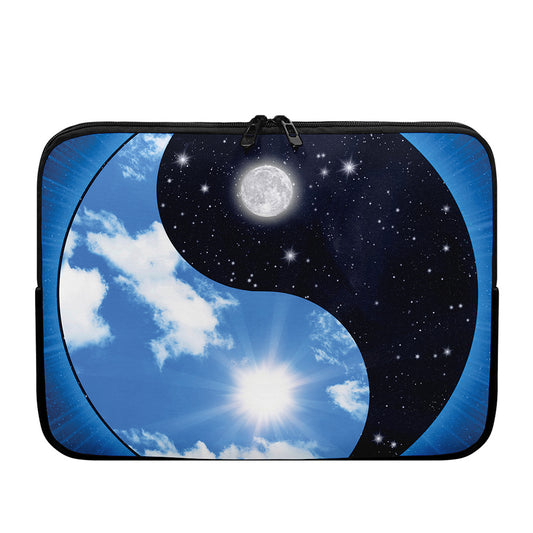 Sky And Space Yin Yang Print Laptop Sleeve