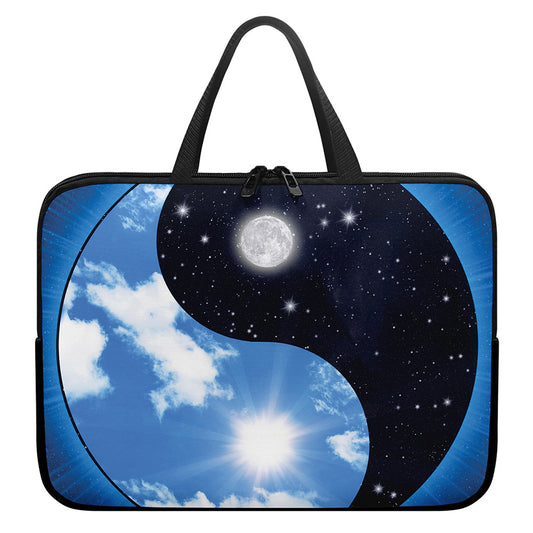 Sky And Space Yin Yang Print Laptop Sleeve With Handle