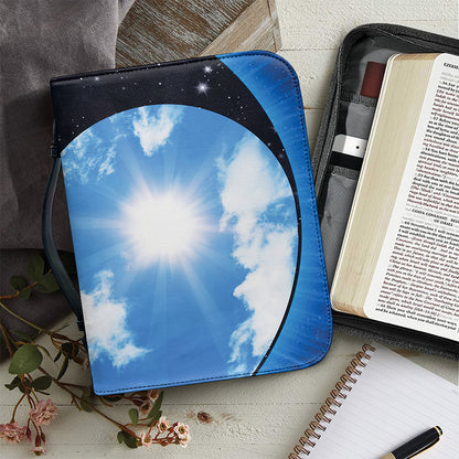 Sky And Space Yin Yang Print Leather Bible Cover