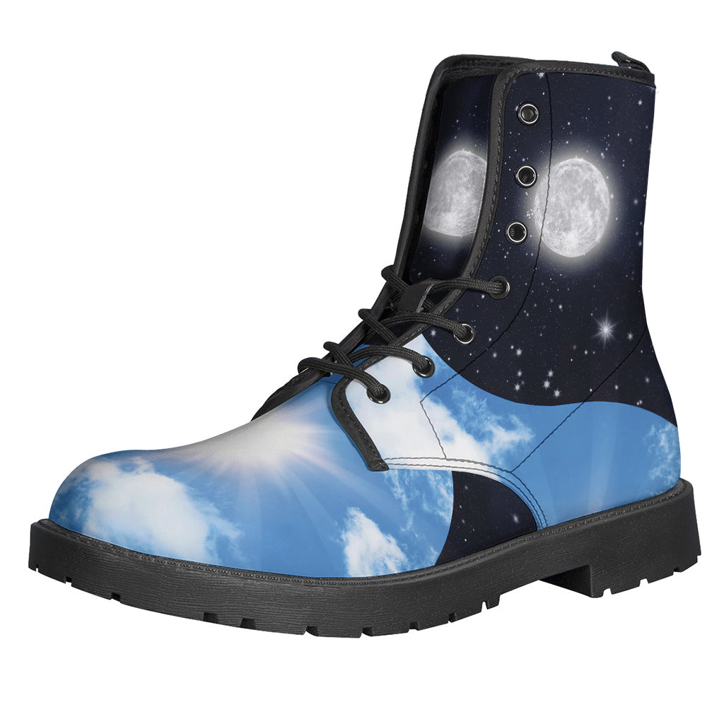 Sky And Space Yin Yang Print Backpack