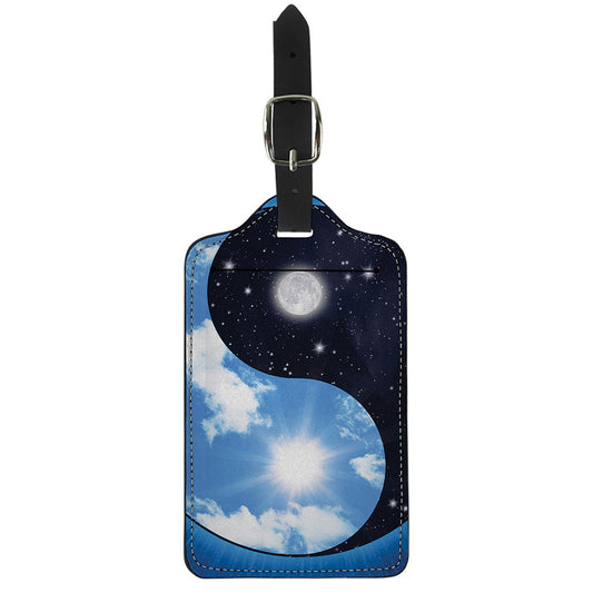 Sky And Space Yin Yang Print Luggage Tag