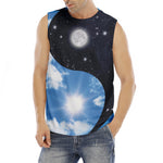 Sky And Space Yin Yang Print Men's Fitness Tank Top