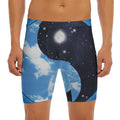 Sky And Space Yin Yang Print Men's Long Boxer Briefs
