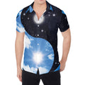 Sky And Space Yin Yang Print Men's Shirt