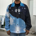 Sky And Space Yin Yang Print Men's Shirt Jacket