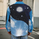 Sky And Space Yin Yang Print Men's Shirt Jacket