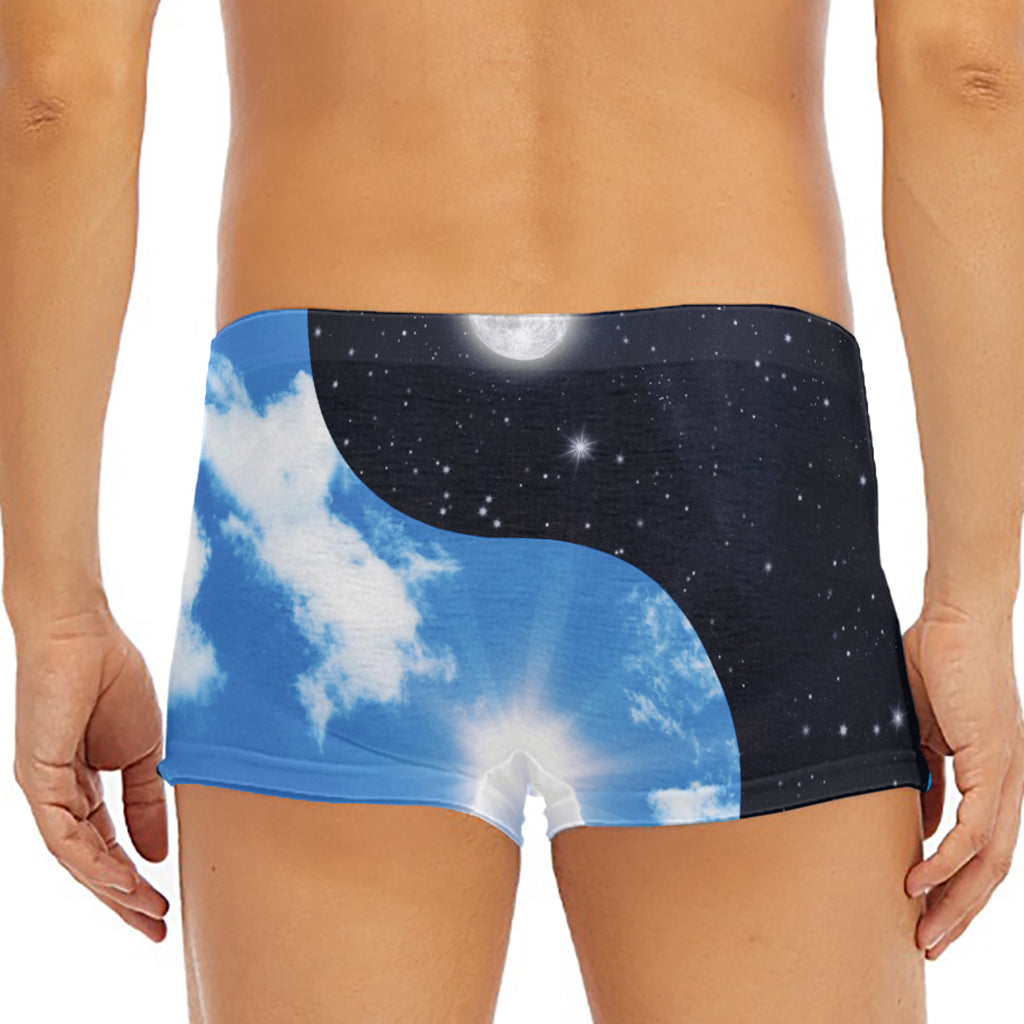 Sky And Space Yin Yang Print Men's Short Boxer Briefs