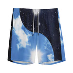 Sky And Space Yin Yang Print Men's Sports Shorts