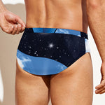 Sky And Space Yin Yang Print Men's Swim Briefs