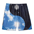 Sky And Space Yin Yang Print Men's Swim Trunks