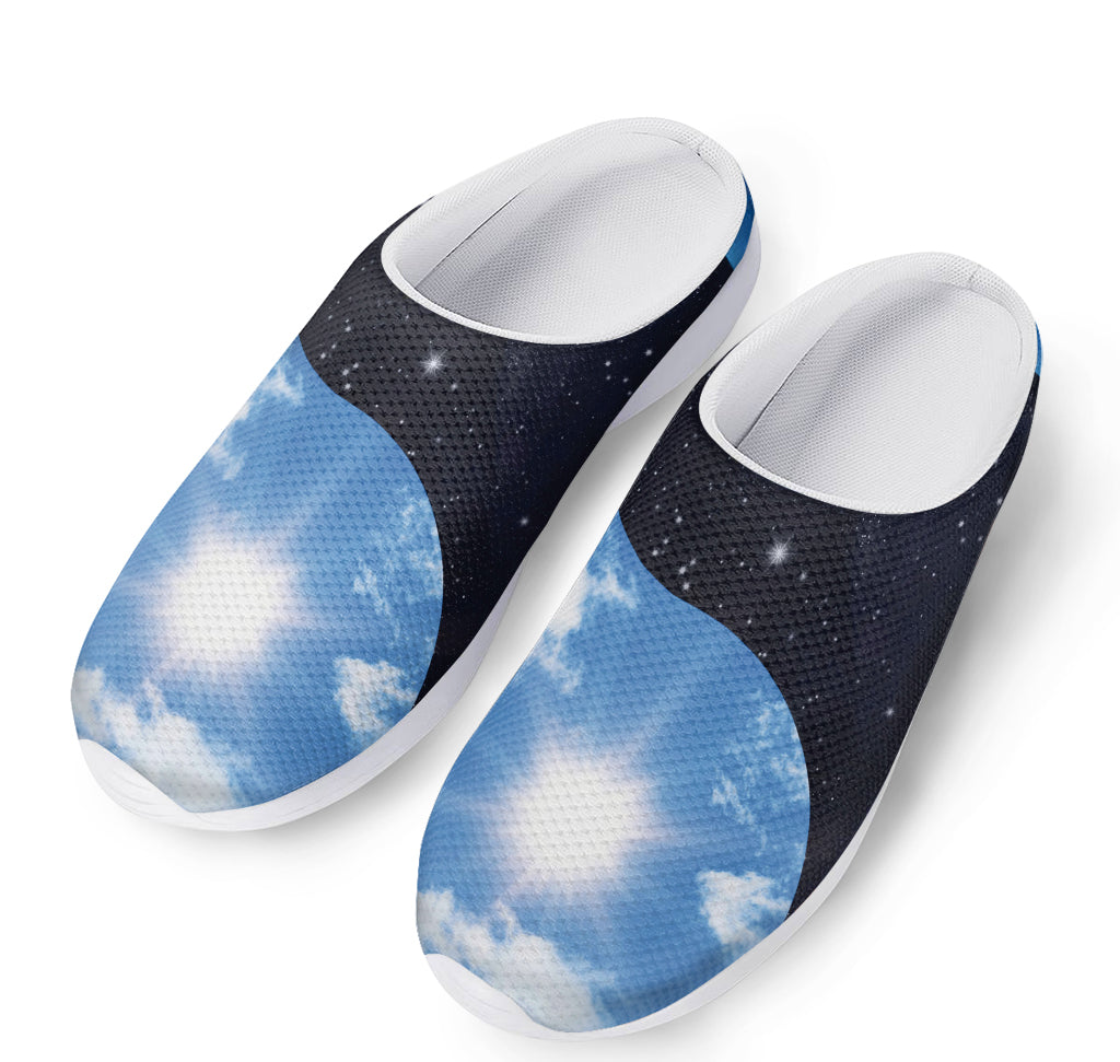Sky And Space Yin Yang Print Mesh Casual Shoes