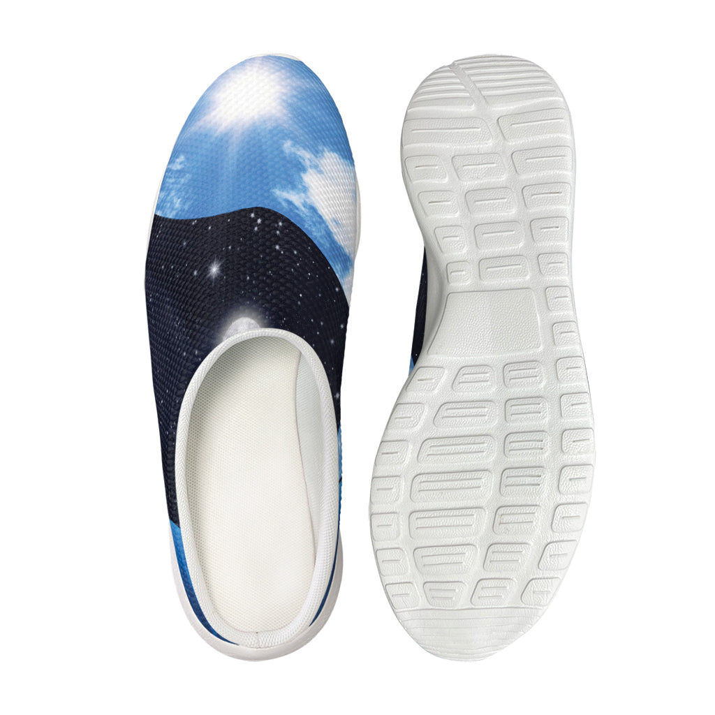 Sky And Space Yin Yang Print Mesh Casual Shoes
