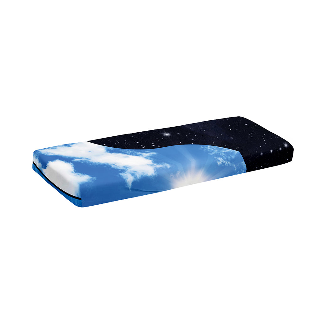 Sky And Space Yin Yang Print Piano Keyboard Cover