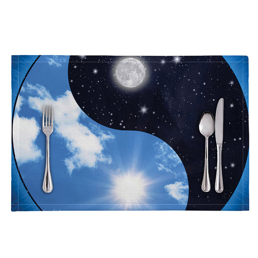 Sky And Space Yin Yang Print Placemat