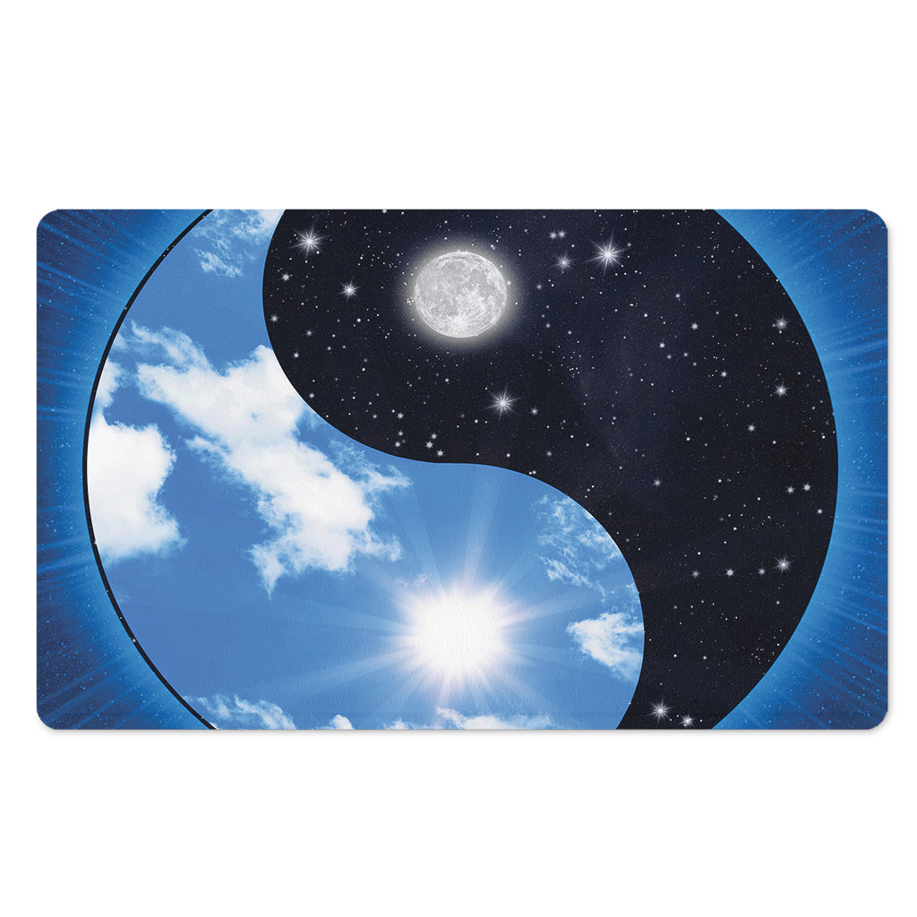 Sky And Space Yin Yang Print Polyester Doormat