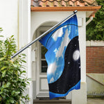 Sky And Space Yin Yang Print Polyester Flag