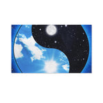 Sky And Space Yin Yang Print Polyester Flag