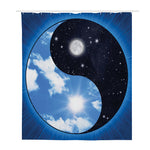 Sky And Space Yin Yang Print Polyester Shower Curtain