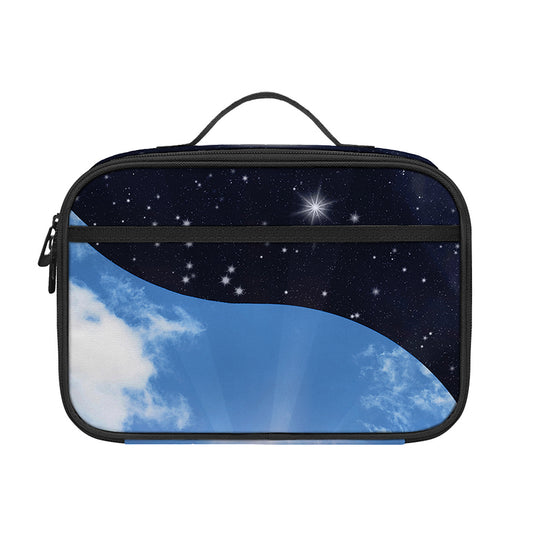 Sky And Space Yin Yang Print Portable Lunch Bag