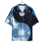 Sky And Space Yin Yang Print Rayon Hawaiian Shirt