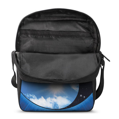 Sky And Space Yin Yang Print Rectangular Crossbody Bag