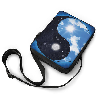 Sky And Space Yin Yang Print Rectangular Crossbody Bag