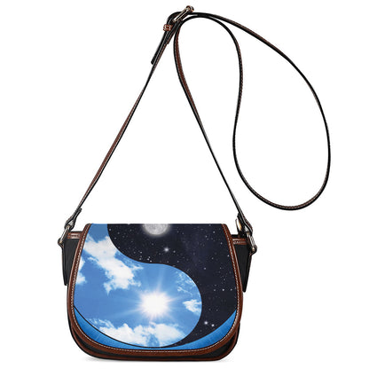 Sky And Space Yin Yang Print Saddle Bag